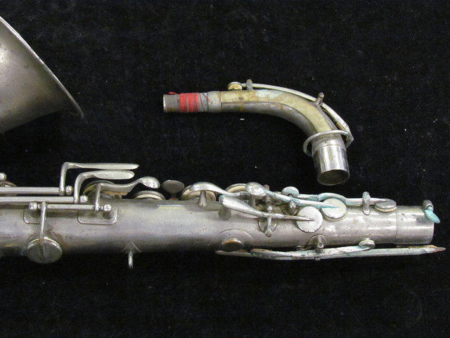 Closeup of original Adolphe Sax alto