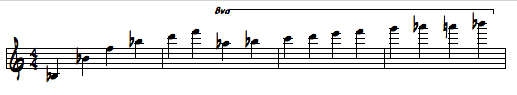 Overtone series based on Bb Fundamental